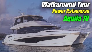 Luxury Power Catamaran  2021 Aquila 70 [upl. by Esined472]