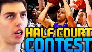 WHO CAN MAKE 3 HALF COURT SHOTS FIRST STEPH VS DELL VS SETH CURRY NBA 2K16 [upl. by Zela]