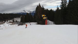 MEGEVE ski resort  Skiing GREEN DAMES on a clear day  Feb 2024 [upl. by Lanuk]