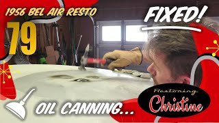 E79 Fixing Oil Canning and Leveling the Roof 1956 Chevy Bel Air Restoration [upl. by Narag]