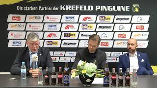 Pressekonferenz Spiel Krefeld Pinguine  Schwenningen 23092018 [upl. by Danaher538]