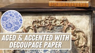 Aged and Accented How to create a captivating accent with Decoupage Paper [upl. by Puff]