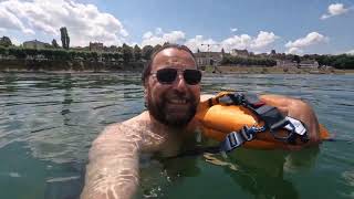 Floating down the Rhine River in Basel Switzerland [upl. by Dranik119]