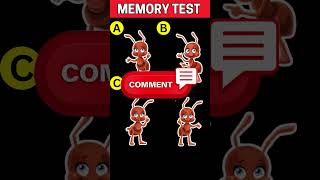 Test Your Memory Power Guess The Correct One   shorts riddles  Memory Test Puzzles [upl. by Sankey188]