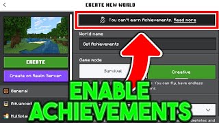 How To Get Achievements In Creative Mode Minecraft Bedrock Edition 2024 [upl. by Becket]