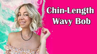 Exploring ChinLength Wavy Bob Hairstyles  Waves of Beauty [upl. by Hilly]