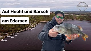 Am Edersee im Frühjahr auf Hecht und Barsch Talsperren angeln [upl. by West]