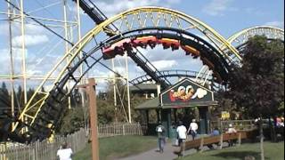 Silverwood Theme Park Tremors Timber Terror Roller Coaster Athol Idaho [upl. by Anahpets250]