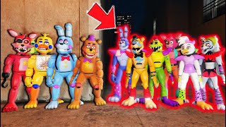 ALL ROCKSTAR ANIMATRONICS vs ALL GLAMROCK ANIMATRONICS GTA 5 FNAF Mods [upl. by Ennovahc]