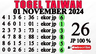 PREDIKSI TAIWAN 01 NOVEMBER 2024  BOCORAN TAIWAN HARI INI  RUMUS TAIWAN  RUMUS TAIWAN JITU [upl. by Kreiner]