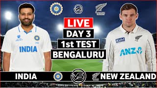 India v New Zealand 1st Test Day 3 Live  IND v NZ 1st Test Live Scores amp Commentary  India Bowling [upl. by Pride94]