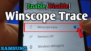 How to enable or disable winscope trace on Samsung Galaxy A02  Quick setting developer tiles [upl. by Ahsinnek]