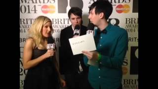 Dan and Phil with Ellie Goulding  The Brit Awards [upl. by Buddy]