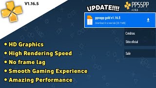 UPDATE EMULATOR PPSSPP GOLD VERSI 1165  SETTINGAN TERBAIK SMOOTH GRAPHICS  SUPPORT ALL DEVICE [upl. by Matteo]