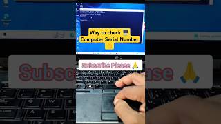 How to Check Computer Serial Number Service tag Shorts ITparivar Subscribe YTshorts [upl. by Oiliduab803]