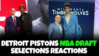 Detroit Pistons 2024 NBA Draft Picks Reactions [upl. by Ridglee655]