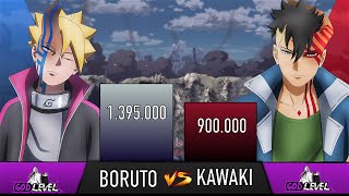 BORUTO VS KAWAKI POWER LEVELS  AnimeScale [upl. by Irehc416]