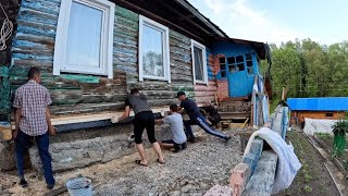 Приехали в деревню помогать маме 6 дней в гостях Меняем фундамент [upl. by Eisinger]