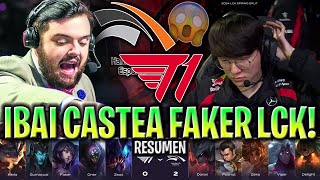 IBAI CASTEA A T1 Y FAKER EN LA LCK LOCURA  T1 vs HLE RESUMEN COMPLETO LCK SPRING PLAYOFFS 2024 [upl. by Aniluj]