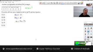 PA  PROGRESSÃO ARITMÉTICA  PROBLEMA DE MATEMÁTICA  Com prof Cristiano Andrade [upl. by Joh]