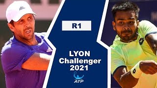 Fernando Verdasco vs Sumit Nagal  LYON 2021 [upl. by Eleon]