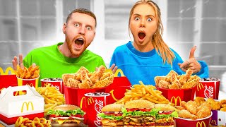 EATING THE ENTIRE MCDONALDS MENU MUKBANG W BEHZINGA [upl. by Evelina]