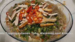 Thailändischer Glasnudelsalat Yum Woon Senยำวุ้นเส้น  VEGAN [upl. by Wallie681]