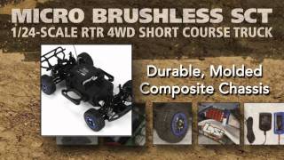 Losi 124 Micro Brushless SCT Ready to Run Short Course Truck [upl. by Prouty]