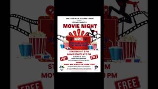 Friday Night Movie August 16 2024 at the Inkster Police Department located at 26279 Michigan Ave [upl. by Eiznekam]