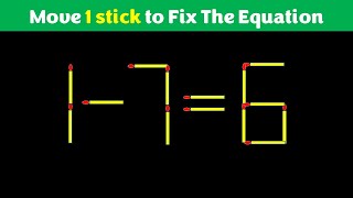 Improve IQ  Fix The Equation matchstickpuzzle simplylogical [upl. by Kial776]