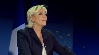 Présidentielle 2017 la déclaration de Marine Le Pen en intégralité [upl. by Annodal]