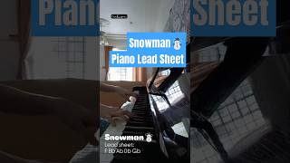 🎹Snowman Piano Lead sheet [upl. by Okire]