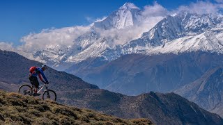 Mountain Biking In Nepal  Beautiful scenery in the Lap of 8000m peaks  Downhill  Enduro [upl. by Aitak]