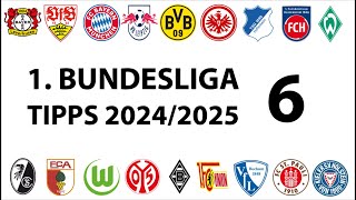 Bundesligatipps 1Liga  6Spieltag  Saison 20242025 [upl. by Whall]