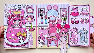 ✨Paper DIY✨ Sách trò chơi bóc dán Melody x Gacha Life  ASMR  Game Book [upl. by Eanel]