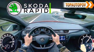 Skoda Rapid Spaceback 10TSI 81kW 11 4K DRIVE POV  ACCELERATION ENGINE amp SOUND🔸TopAutoPOV [upl. by Fates]