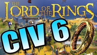 CIV 6  LORD OF THE RINGS MOD  Civilization 6 Gameplay AI Only [upl. by Magnus]