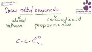 Drawing Esters Methyl Propanoate  GCSE Science grade 7 8 and 9 Booster Questions [upl. by Nila]