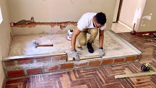 Increíbles Ideas Cómo hacer una Habitación y un Baño en Casa con Pared de paneles de yeso [upl. by Imelida]