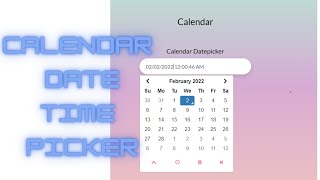 How to make a Calendar Date and time picker by bootstrap  Source code [upl. by Guise]