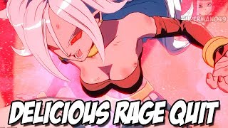 MAKING PEOPLE RAGE QUIT WITH ANDROID 21  Dragon Ball FighterZ Android 21 Broly amp Vegeta Gameplay [upl. by Otho616]