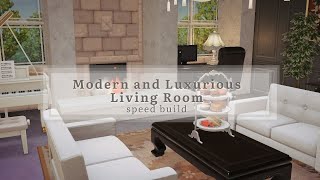 Modern and Luxurious Living Room  ACNH Speed Build  Animal Crossing New Horizons [upl. by Aligna]