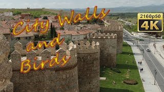 Avila Walk on the City Walls  Spain 4K Travel Channel [upl. by Enilra19]