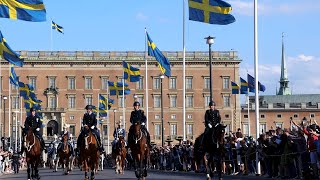 Kunglig Nationaldagen Kortege Stockholm 2023 [upl. by Annawyt]