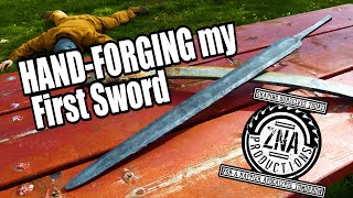 Forging my First Sword Ever Sword Build Ep1 [upl. by Spencer]