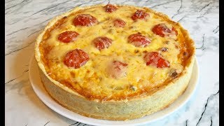 Киш Лорен с Курицей и Грибами  Quiche Lorraine Recipe  Пирог с Курицей и Грибами [upl. by Iggy]