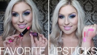 Shaaanxo Favorite Lipsticks ♡ Pinks amp Nudes [upl. by Bledsoe]