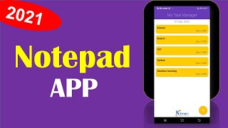 Notepad App AIA File For Kodular Dynamic Notepad App 2021 [upl. by Attennek]