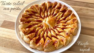 ☀️ Tarte soleil feuilletée au pesto à partager  FACILE RAPIDE pour l’apéro [upl. by Allare]