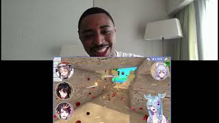 NIJISANJI EN CRAB GAME REACTION [upl. by Ilegna]